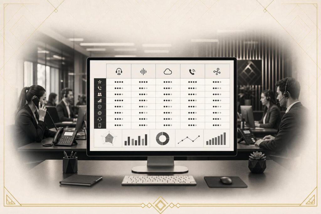 comparez les meilleures solutions de standard téléphonique virtuel pour optimiser la gestion de vos appels professionnels. choisissez facilement l'offre qui correspond à vos besoins.